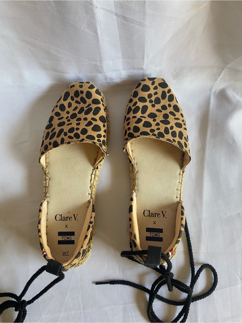 Clare V. x TOMS Leopard Print Espadrille Flats - Tan/Black